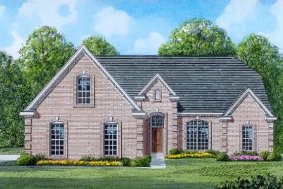 Exterior - Front Elevation for Traditional House Plan #424-19 - 3 bed, 2 bath