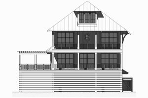Exterior - Rear Elevation for Beach House Plan #901-125 - 5 bed, 4 bath