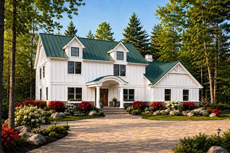 Home Plan - Exterior - Front Elevation 3 for Farmhouse House Plan #928-449 - 4 bed, 2.5 bath