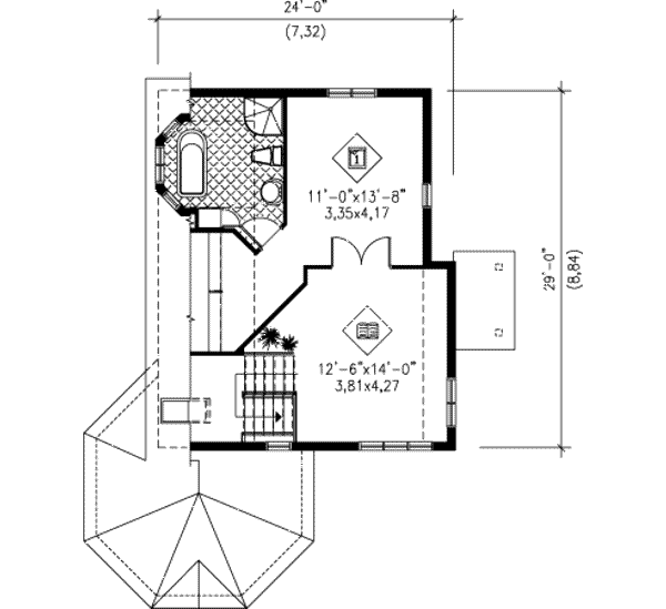 Dream House Plan - European Floor Plan - Upper Floor Plan #25-4197