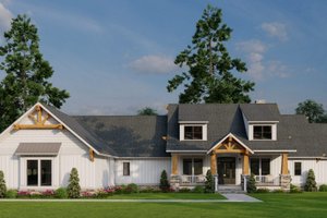 Craftsman Exterior - Front Elevation Plan #923-15