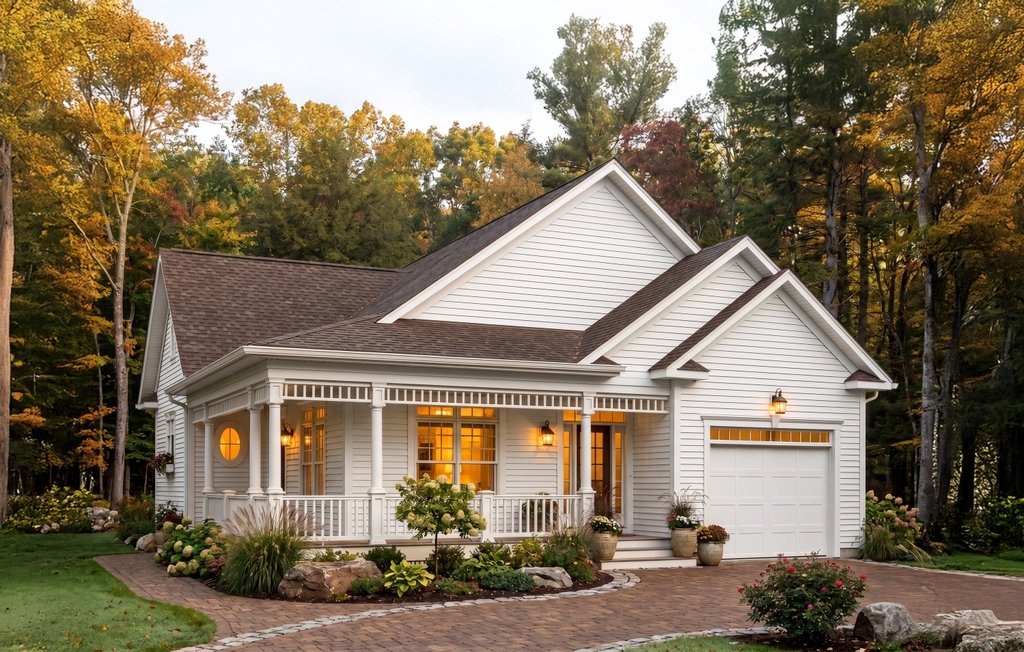 Exterior - Front Elevation 2 for Farmhouse House Plan #23-135 - 2 bed, 1 bath