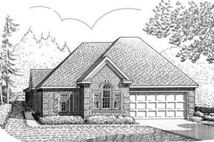 European Exterior - Front Elevation Plan #410-307