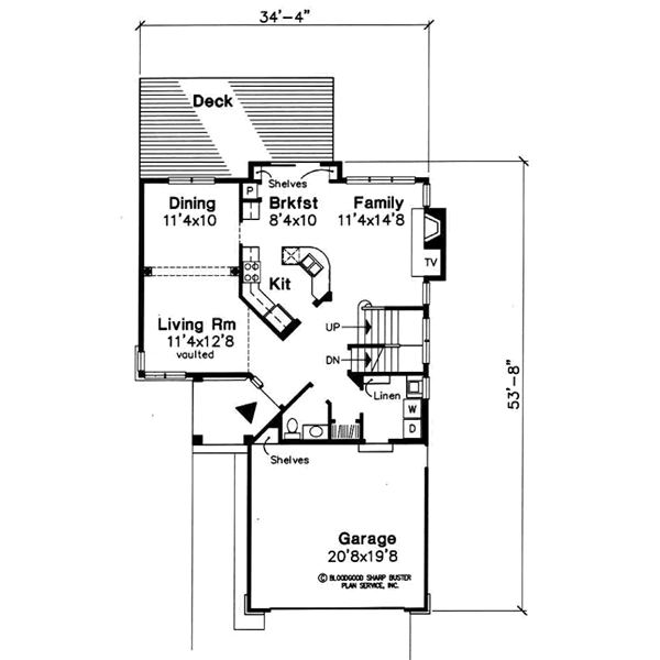 Traditional Floor Plan - Main Floor Plan #50-160