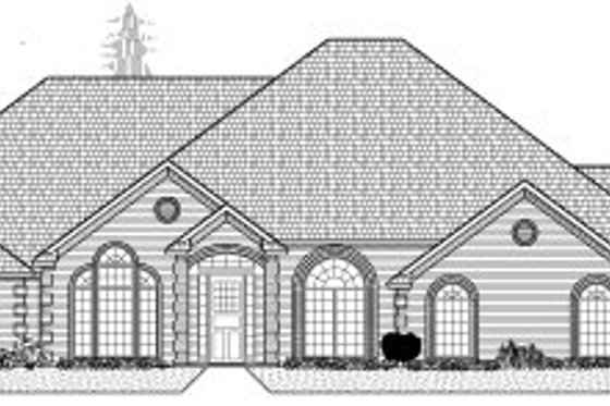 Exterior - Front Elevation for Traditional House Plan #65-302 - 4 bed, 3 bath
