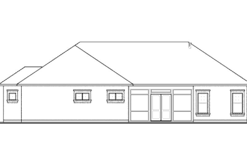 Dream House Plan - Exterior - Rear Elevation for Mediterranean House Plan #23-2219 - 3 bed, 2.5 bath