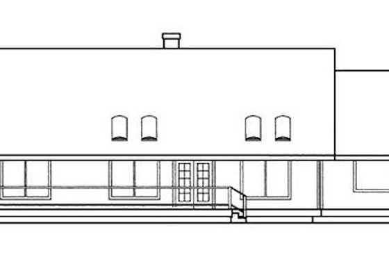 Exterior - Rear Elevation for Country House Plan #60-186 - 3 bed, 2 bath