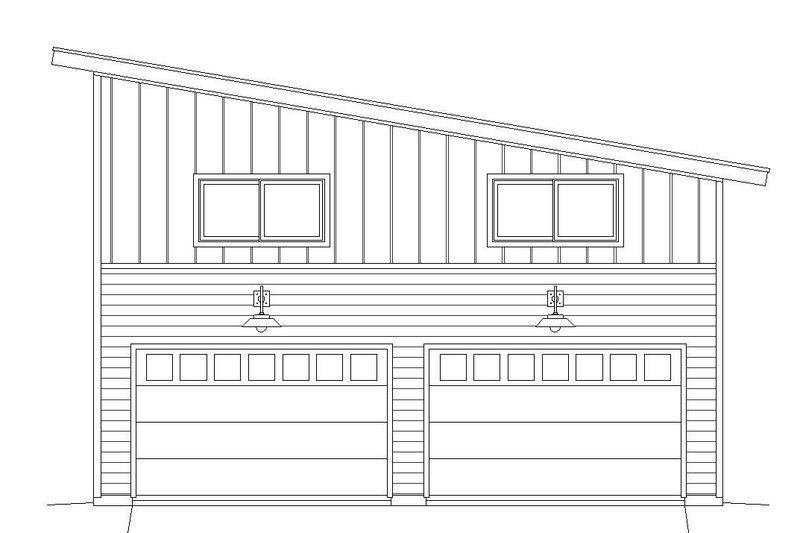 House Blueprint - Exterior - Front Elevation 3 for Contemporary House Plan #932-193, 0 bath