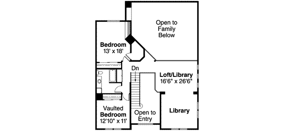 Dream House Plan - Country Floor Plan - Upper Floor Plan #124-454
