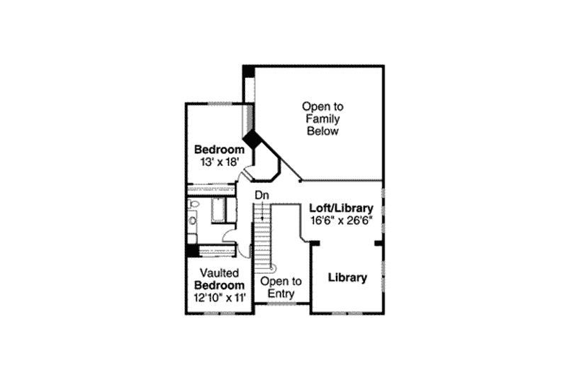 Home Plan - Floor Plan - Upper Floor for Country House Plan #124-454 - 4 bed, 3 bath
