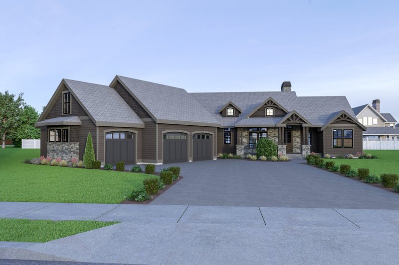 Dream House Plan - Craftsman Exterior - Front Elevation Plan #1070-68