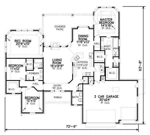 Traditional Floor Plan - Main Floor Plan #65-507
