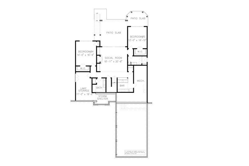 House Plan Design - Floor Plan - Lower Floor for Farmhouse House Plan #54-486 - 3 bed, 3 bath