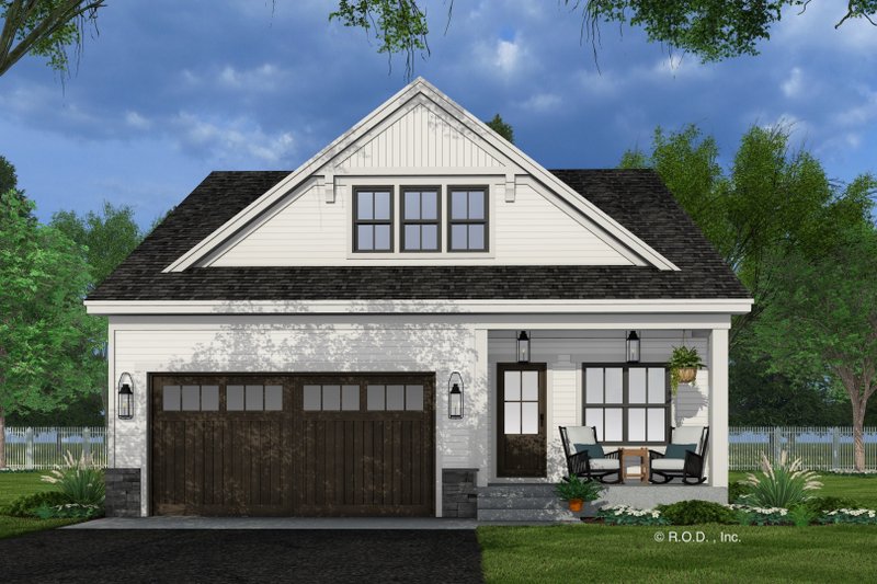 House Plan Design - Exterior - Front Elevation 3 for Farmhouse House Plan #51-1342 - 5 bed, 4 bath