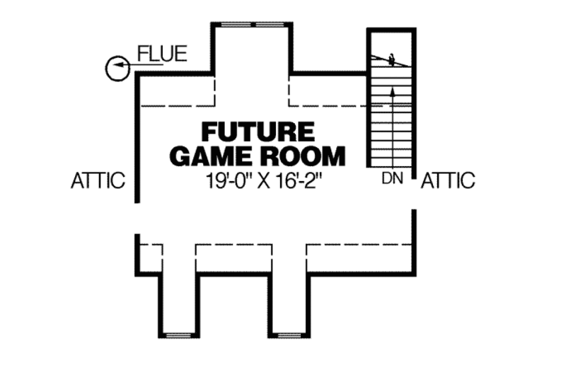 Home Plan - Floor Plan - Other Floor 1 for Traditional House Plan #34-116 - 3 bed, 2.5 bath