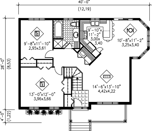 Country Floor Plan - Main Floor Plan #25-109