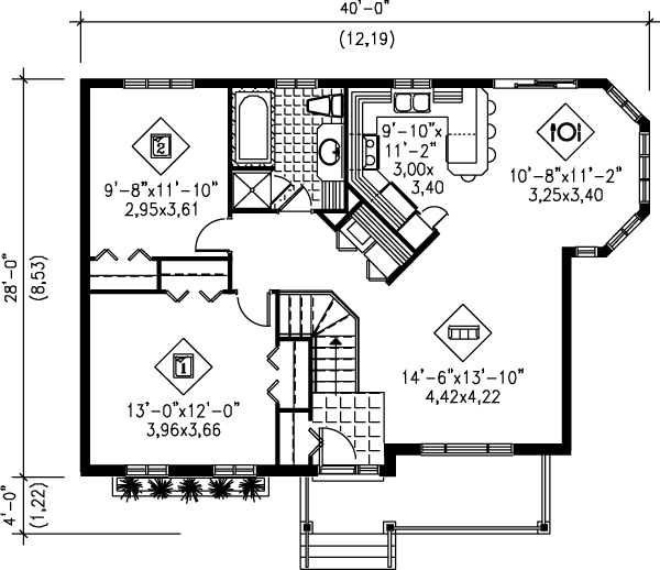 Dream House Plan - Country Floor Plan - Main Floor Plan #25-109