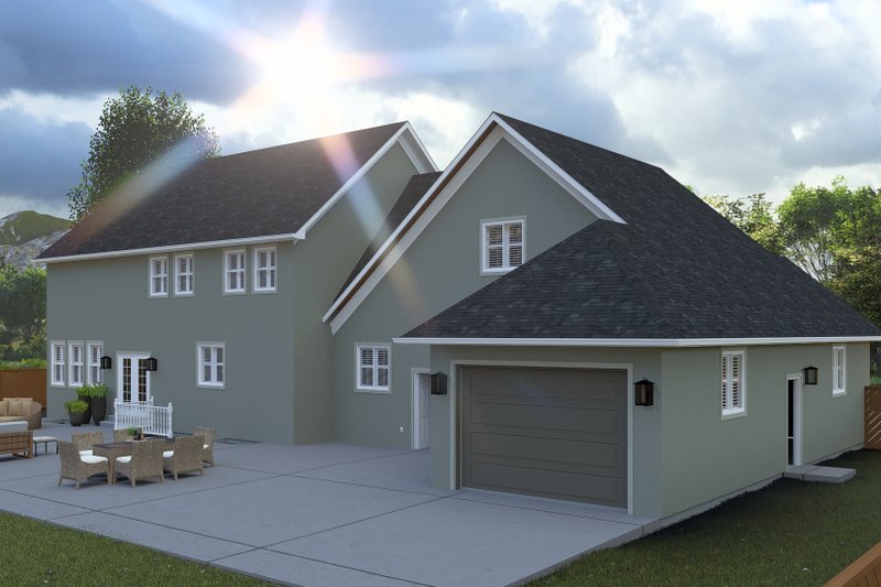 Dream House Plan - Exterior - Rear Elevation 1 for Farmhouse House Plan #1060-207 - 5 bed, 3 bath