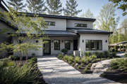 Modern Style House Plan - 3 Beds 2.5 Baths 1992 Sq/Ft Plan #515-2 Exterior 
