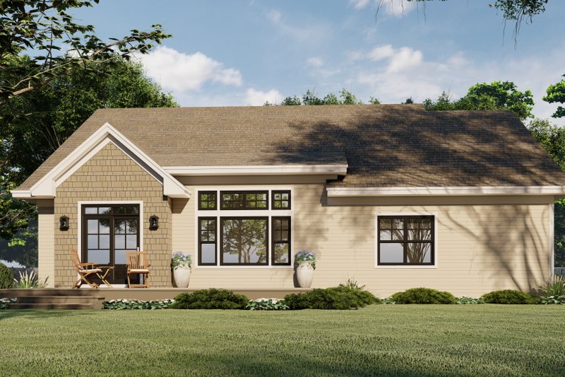 House Blueprint - Exterior - Rear Elevation 2 for Traditional House Plan #51-1180 - 3 bed, 2 bath
