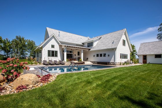 Exterior - Rear Elevation 1 for Farmhouse House Plan #51-1132 - 4 bed, 4.5 bath