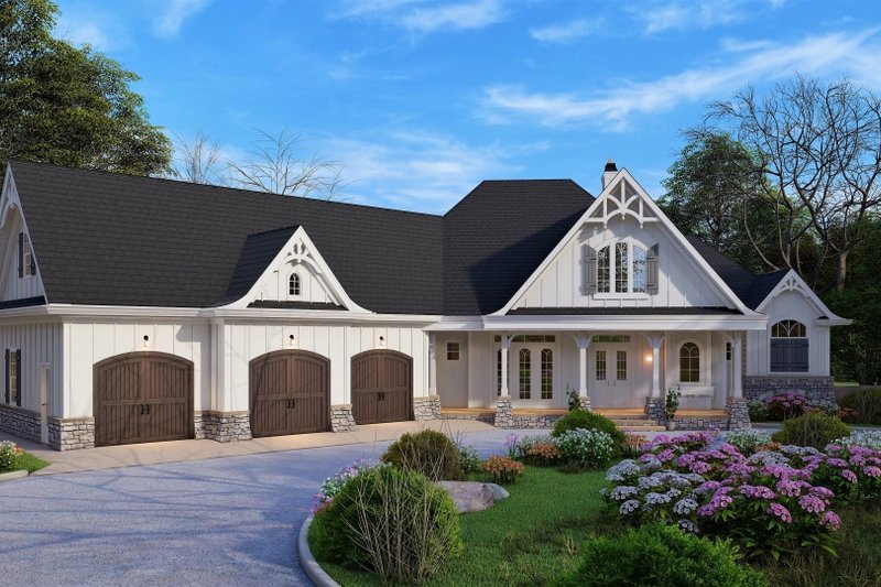 Dream House Plan - Exterior - Front Elevation 5 for Traditional House Plan #54-469 - 3 bed, 3.5 bath