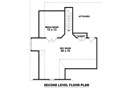 Floor Plan - Upper Floor for European House Plan #81-1156 - 3 bed, 3 bath
