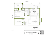 Adobe / Southwestern Style House Plan - 2 Beds 1 Baths 780 Sq/Ft Plan #1106-19 