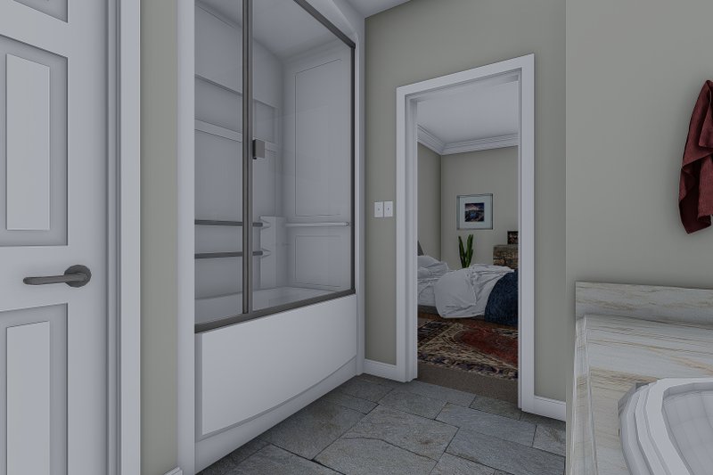 House Blueprint - Interior - Master Bathroom 2 for Ranch House Plan #1060-438 - 2 bed, 2 bath