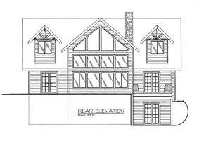 Exterior - Rear Elevation for Craftsman House Plan #117-692 - 3 bed, 2.5 bath