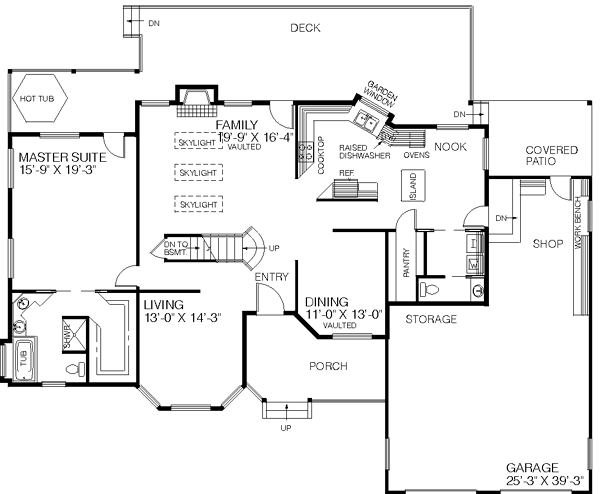 House Plan Design - Floor Plan - Main Floor Plan #60-192