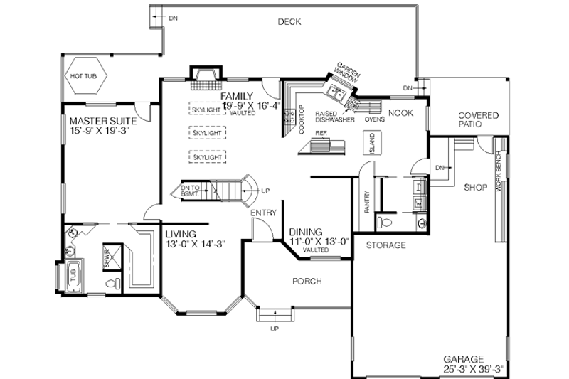 Home Plan - Floor Plan - Main Floor House Plan #60-192 - 3 bed, 2.5 bath