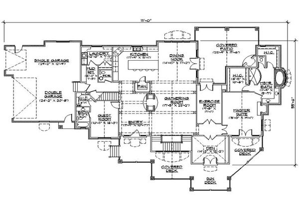 Craftsman Floor Plan - Main Floor Plan #5-469