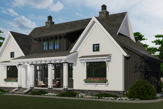 Exterior - Front Elevation 5 for Farmhouse House Plan #51-1152 - 3 bed, 2.5 bath