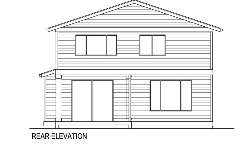 Dream House Plan - Exterior - Rear Elevation for Contemporary House Plan #569-63 - 5 bed, 3 bath