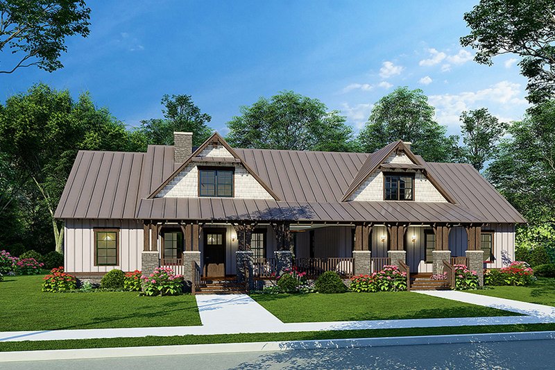 House Design - Country Exterior - Front Elevation Plan #17-3472