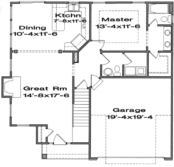 Traditional Floor Plan - Main Floor Plan #6-166