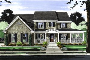 Traditional Exterior - Front Elevation Plan #46-848