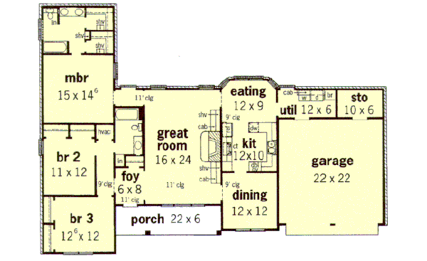 European Floor Plan - Main Floor Plan #16-134