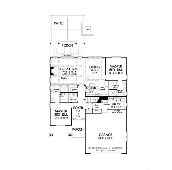 Cottage Floor Plan - Main Floor Plan #929-1126