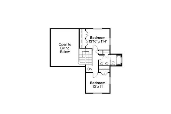 Floor Plan - Upper Floor House Plan #124-626 - 3 bed, 3.5 bath