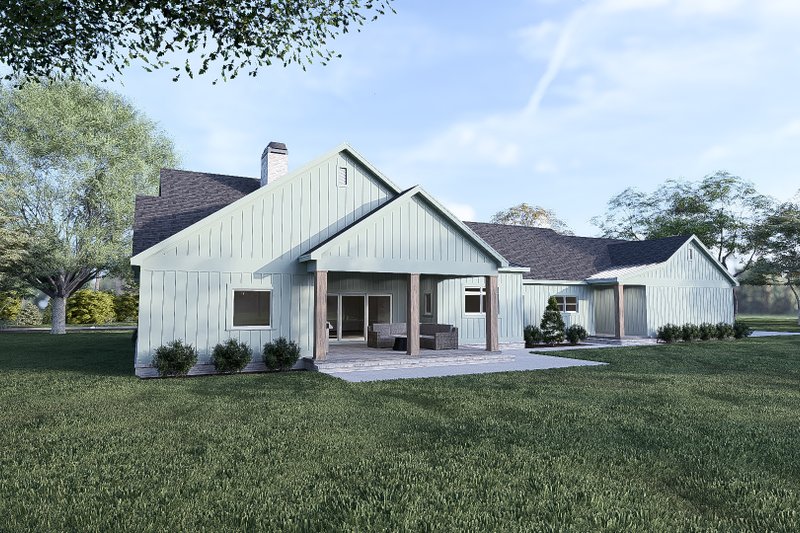 House Design - Exterior - Rear Elevation 1 for Farmhouse House Plan #923-426 - 3 bed, 2.5 bath
