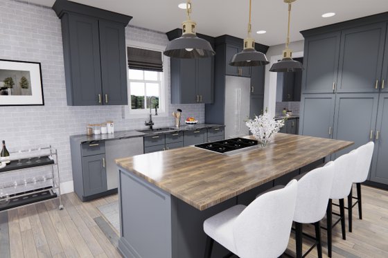 Interior - Kitchen 2 for Farmhouse House Plan #51-1236 - 3 bed, 2 bath