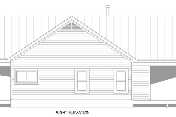 Exterior - Other Elevation 1 for Country House Plan #932-511 - 3 bed, 2 bath