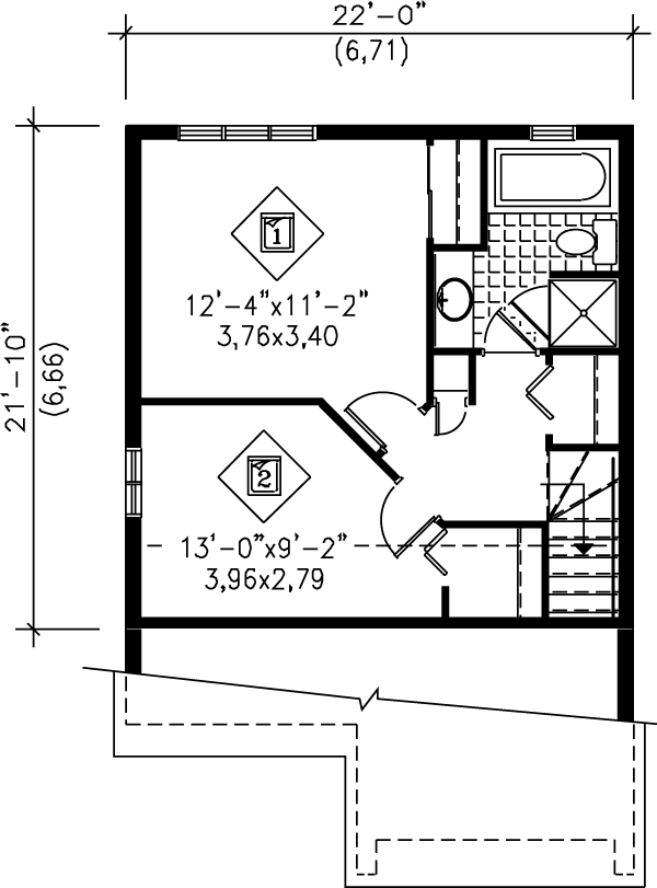 Architectural House Design - Floor Plan - Upper Floor Plan #25-2283