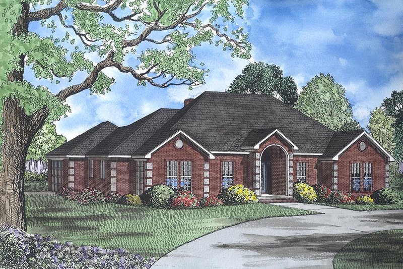 Home Plan - European Exterior - Front Elevation Plan #17-581