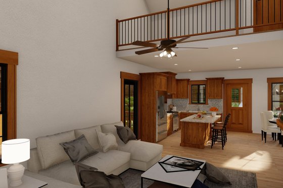 Interior - Family Room for Craftsman House Plan #17-3370 - 3 bed, 2 bath
