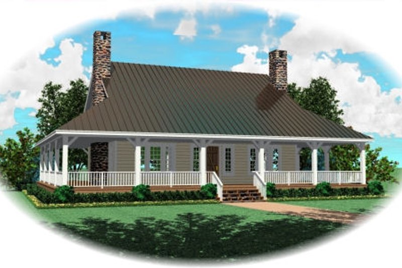 Home Plan - Country Exterior - Front Elevation Plan #81-13876
