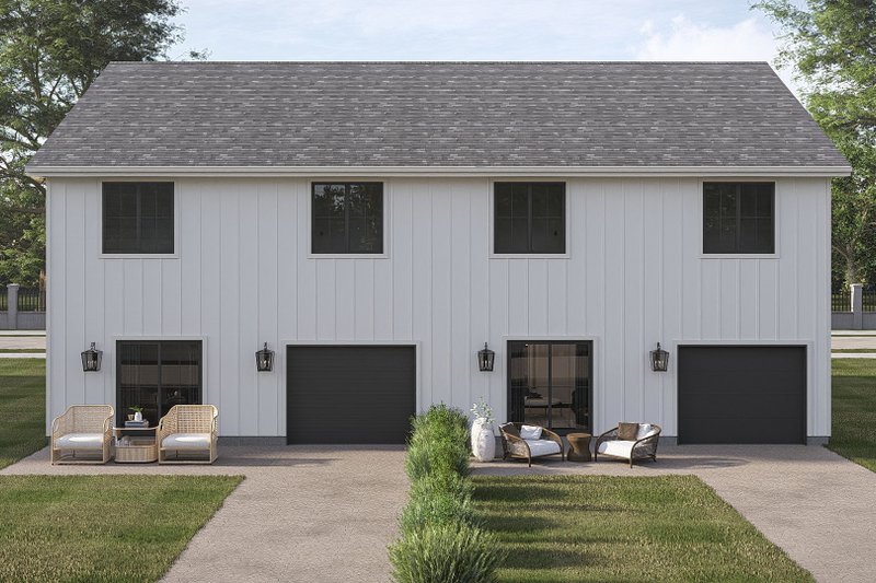 Architectural House Design - Exterior - Rear Elevation for Farmhouse House Plan #455-789 - 3 bed, 2.5 bath