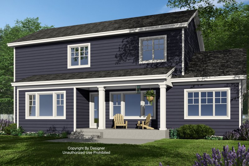 Architectural House Design - Exterior - Rear Elevation for Bungalow House Plan #51-1378 - 3 bed, 2.5 bath